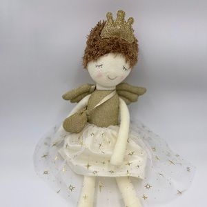 Handmade Gold Fairy Princess Ballerina Plush Doll